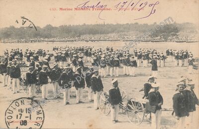 Carte postale ancienne Marine Militaire Française. - Revue Navale — Toulon (Var)