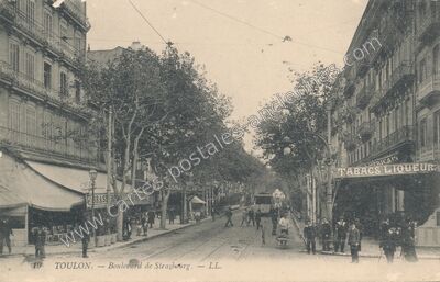 Carte postale ancienne Boulevard de Strasbourg — Toulon (Var)