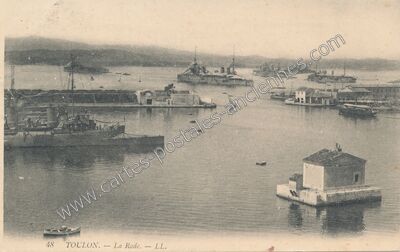 Carte postale ancienne La Rade — Toulon (Var)