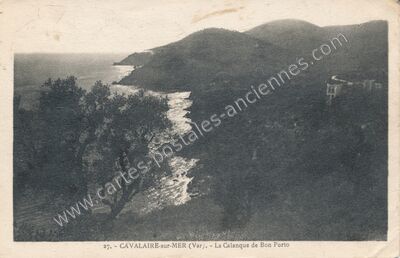 Carte postale ancienne La Calanque de Bon Porto — Cavalaire-sur-Mer (Var)