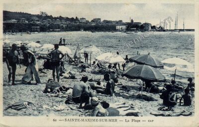 Carte postale ancienne La Plage — Sainte-Maxime (Var)