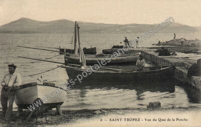 Carte postale ancienne Vue du Quai de la Ponche — Saint-Tropez (Var)
