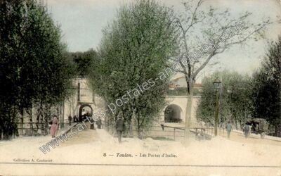 Carte postale ancienne Les Portes d'Italie — Toulon (Var)