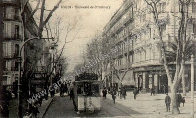 Carte postale ancienne Boulevard de Strasbourg — Toulon (Var)