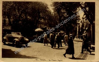Carte postale ancienne La Place Puget — Toulon (Var)