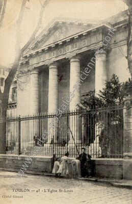 Carte postale ancienne L'Église St-Louis — Toulon (Var)