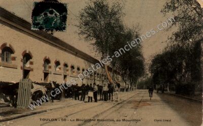 Carte postale ancienne Le Boulevard Bazeilles, au Mourillon — Toulon (Var)