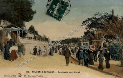 Carte postale ancienne Boulevard du Littoral — Toulon (Var)