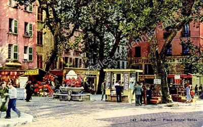 Carte postale ancienne Place Amiral Senes — Toulon (Var)