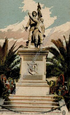 Carte postale ancienne Monument des Soldats Tués à l'ennemi — Toulon (Var)