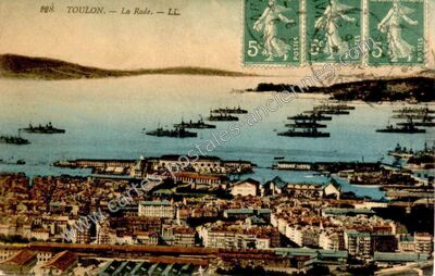 Carte postale ancienne La Rade — Toulon (Var)