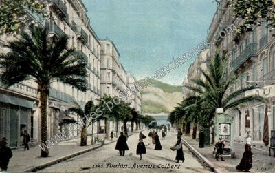 Carte postale ancienne Avenue Colbert — Toulon (Var)