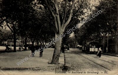Carte postale ancienne Boulevard de Strasbourg — Toulon (Var)