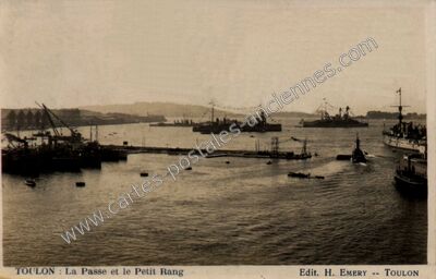 Carte postale ancienne La Passe et le Petit Rang — Toulon (Var)