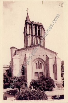 Carte postale ancienne L'EGLISE SAINT SAUVEUR — Castelsarrasin (Tarn-et-Garonne)