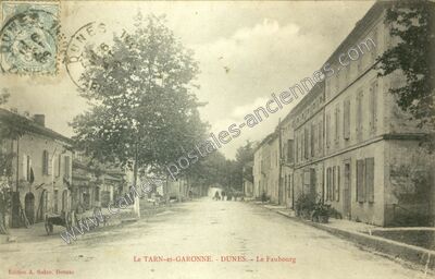 Carte postale ancienne Le Faubourg — Dunes (Tarn-et-Garonne)