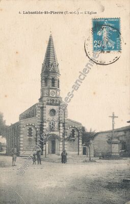 Carte postale ancienne L'Eglise — Labastide-Saint-Pierre (Tarn-et-Garonne)