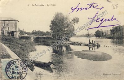 Carte postale ancienne Le Tarn — Moissac (Tarn-et-Garonne)