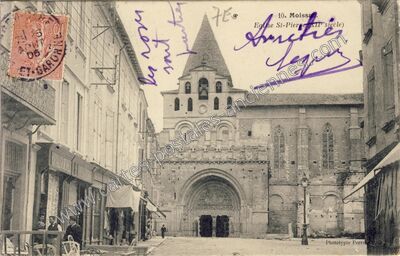 Carte postale ancienne Eglise St-Pierre XIIe siècle — Moissac (Tarn-et-Garonne)