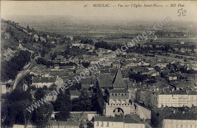 Carte postale ancienne Vue sur l'Eglise Saint-Pierre — Moissac (Tarn-et-Garonne)