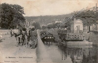 Carte postale ancienne Pont Saint-Jacques — Moissac (Tarn-et-Garonne)