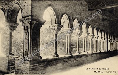 Carte postale ancienne Le Cloître — Moissac (Tarn-et-Garonne)