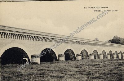 Carte postale ancienne Pont Canal — Moissac (Tarn-et-Garonne)