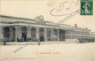 Carte postale ancienne La Gare — Montauban (Tarn-et-Garonne)
