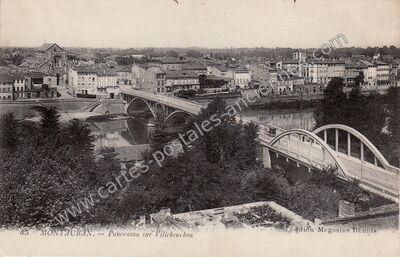 Carte postale ancienne Panorama sur Villebourbon — Montauban (Tarn-et-Garonne)