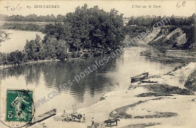 Carte postale ancienne L'Ilot sur le Tarn — Montauban (Tarn-et-Garonne)