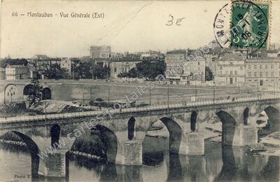 Carte postale ancienne Vue Générale (Est) — Montauban (Tarn-et-Garonne)