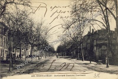 Carte postale ancienne Boulevard Gustave Garrisson — Montauban (Tarn-et-Garonne)