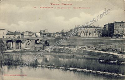 Carte postale ancienne Les Quais (2) - Quai Montmurat — Montauban (Tarn-et-Garonne)