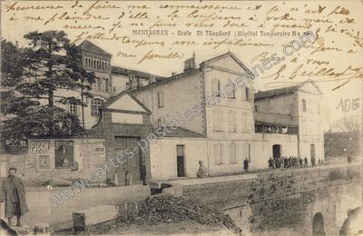 Carte postale ancienne Ecole St Theodard (Hôpital Temporaire No 123) — Montauban (Tarn-et-Garonne)