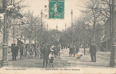 Carte postale ancienne Les Allées de Mortarieu — Montauban (Tarn-et-Garonne)
