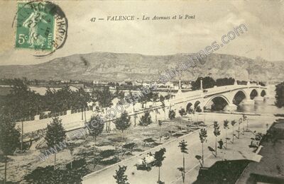 Carte postale ancienne Les Avenues et le Pont — Valence (Tarn-et-Garonne)