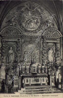 Carte postale ancienne Le Rétable - Monument historique — Larrazet (Tarn-et-Garonne)