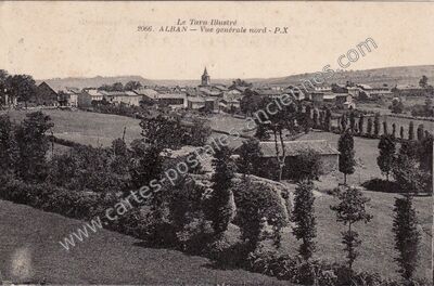 Carte postale ancienne Vue générale nord — Alban (Tarn)