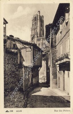 Carte postale ancienne Rue des Prêtres — Albi (Tarn)