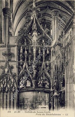 Carte postale ancienne Cathédrale Sainte-Cécile, Porte du Déambulatoire — Albi (Tarn)