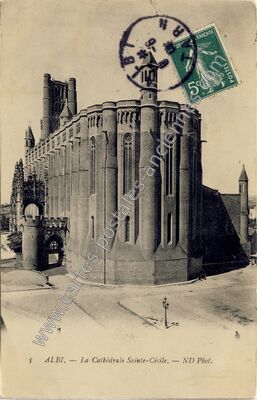 Carte postale ancienne La Cathédrale Sainte-Cécile — Albi (Tarn)