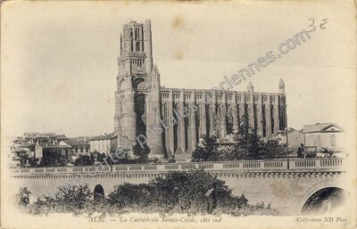 Carte postale ancienne La Cathédrale Sainte-Cécile, côté sud — Albi (Tarn)