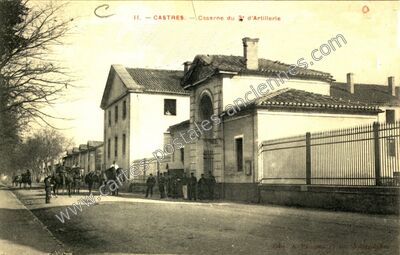 Carte postale ancienne Caserne du 3e d'Artillerie — Castres (Tarn)