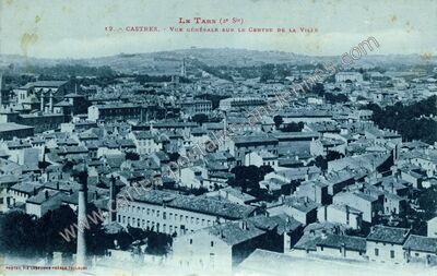 Carte postale ancienne Le Tarn (2e Sie) - Vue générale sur le centre de la ville — Castres (Tarn)