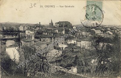 Carte postale ancienne Vue Générale — Castres (Tarn)