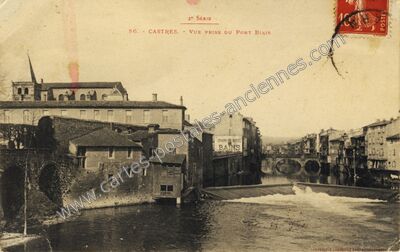 Carte postale ancienne Vue prise du Pont Biais — Castres (Tarn)