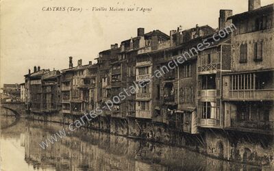 Carte postale ancienne Vieilles Maisons sur l'Agout — Castres (Tarn)