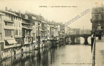 Carte postale ancienne Les Vieilles Maisons sur l'Agout — Castres (Tarn)