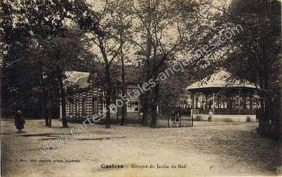 Carte postale ancienne Kiosque du Jardin du Mail — Castres (Tarn)