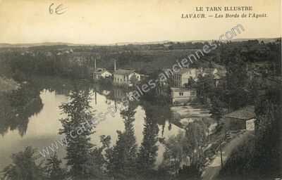 Carte postale ancienne Les Bords de l'Agoût — Lavaur (Tarn)